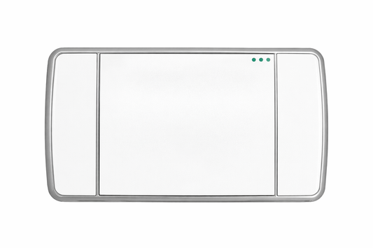 Interruptor sencillo de 1 vía - color blanco/plateado